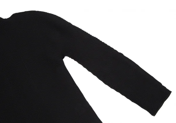 イッセイミヤケ ミーISSEY MIYAKE me ストレッチプリーツボタンレスカーディガン 黒F K-112116_004