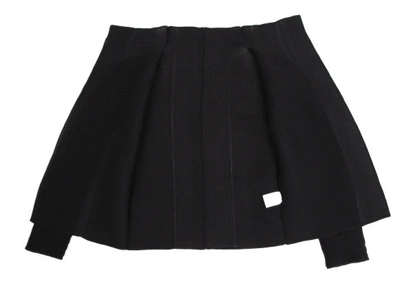 イッセイミヤケ ミーISSEY MIYAKE me ストレッチプリーツボタンレスカーディガン 黒F K-112116_007