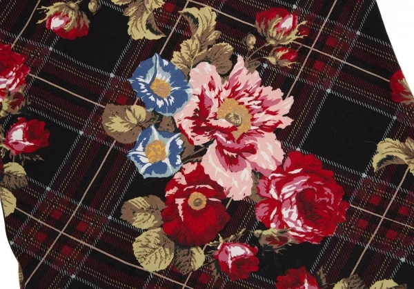 インゲボルグINGEBORG タータンチェックフラワープリントカットソー マルチM位 K-112133_010