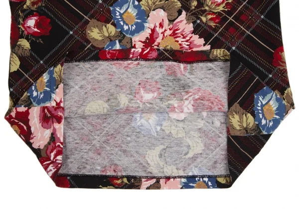 インゲボルグINGEBORG タータンチェックフラワープリントカットソー マルチM位 K-112133_011