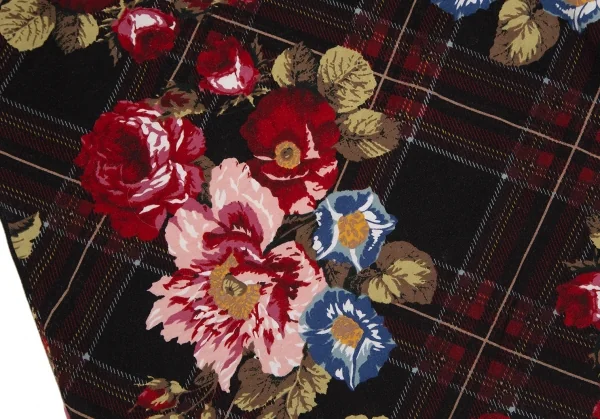 インゲボルグINGEBORG タータンチェックフラワープリントカットソー マルチM位 K-112133_013