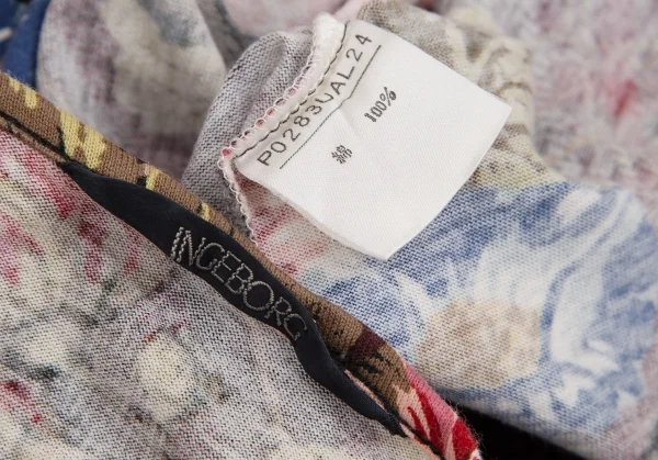 インゲボルグINGEBORG タータンチェックフラワープリントカットソー マルチM位 K-112133_016