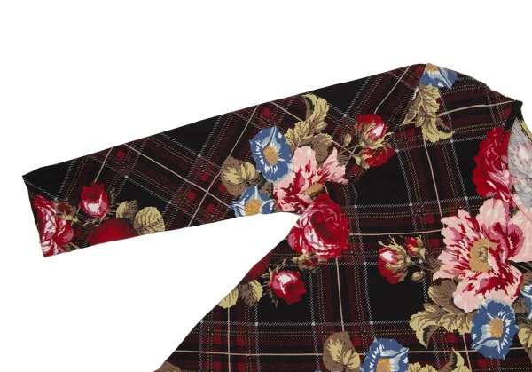 インゲボルグINGEBORG タータンチェックフラワープリントカットソー マルチM位 K-112133_007