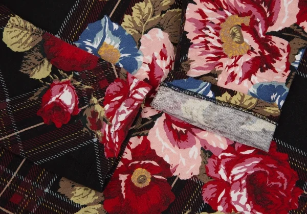 インゲボルグINGEBORG タータンチェックフラワープリントカットソー マルチM位 K-112133_008