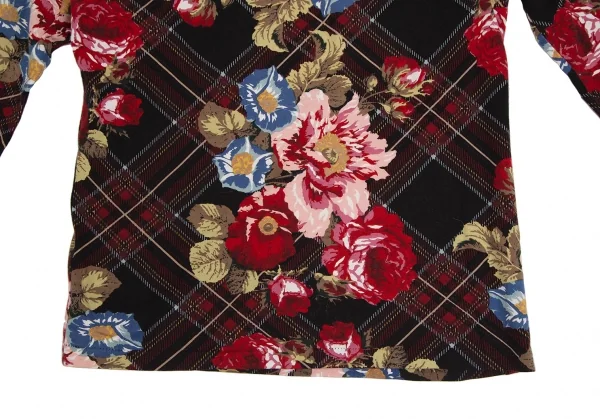 インゲボルグINGEBORG タータンチェックフラワープリントカットソー マルチM位 K-112133_009