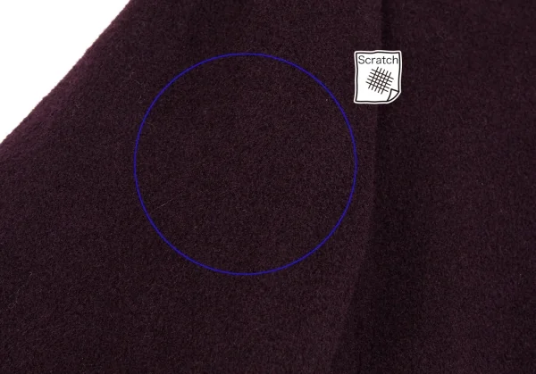 ジャンポールゴルチエ クラシックJean Paul GAULTIER CLASSIQUE ウールナイロンバックスリットボタン留めフレアロングコート ボルドー40 K-112148_004