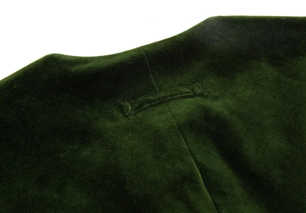 ジャンポールゴルチエ ファムJean Paul GAULTIER FEMME ベロアノーカラーロングカーディガン モスグリーン40 K-112156_016