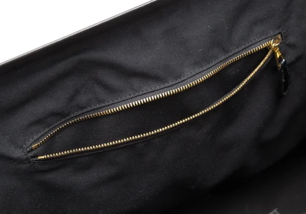 バレンシアガBALENCIAGA レザー切替がま口ドクターバッグ 黒 K-112172_016