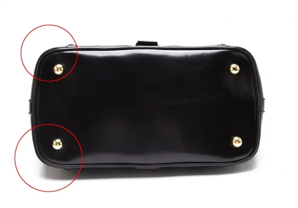 バレンシアガBALENCIAGA レザー切替がま口ドクターバッグ 黒 K-112172_006