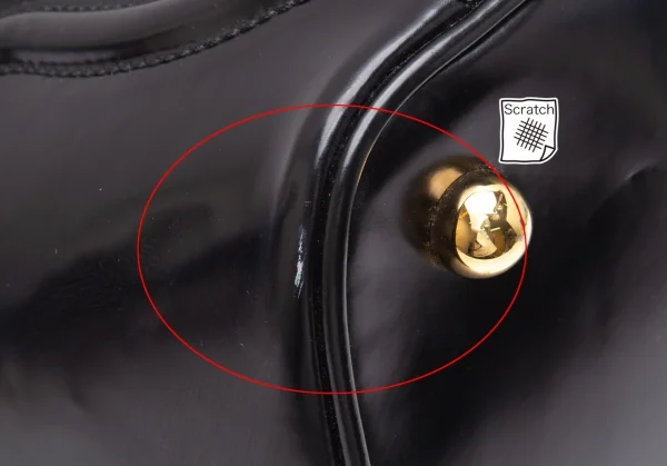 バレンシアガBALENCIAGA レザー切替がま口ドクターバッグ 黒 K-112172_007