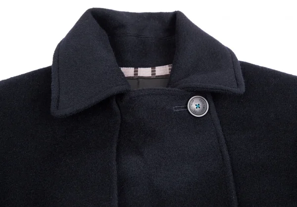 ポールスミスPAUL SMITH BLACK カシミヤ混ウールフェルトダブルコート 紺38 K-112183_004