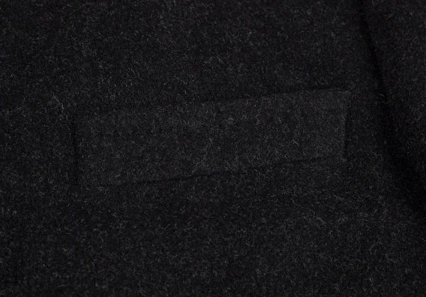 ヒューゴボスHUGO BOSS カシミヤ混ウールスタンドカラーロングコート 黒48 K-112184_005