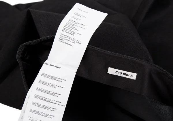 ミュウミュウmiumiu コットンポリストレッチデニムスカート 黒36 K-112185_010