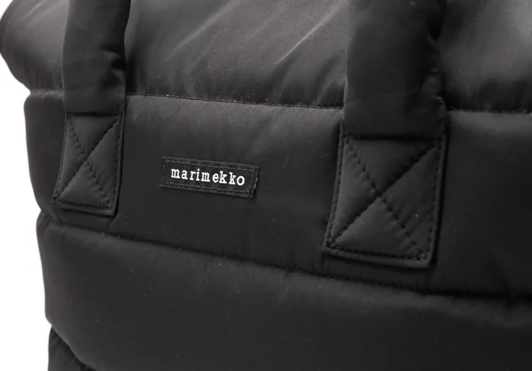 マリメッコmarimekko MILLA 中綿キルティングトートバッグ 黒 K-112194_003