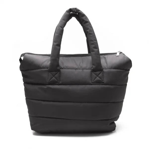 マリメッコmarimekko MILLA 中綿キルティングトートバッグ 黒 K-112194_005