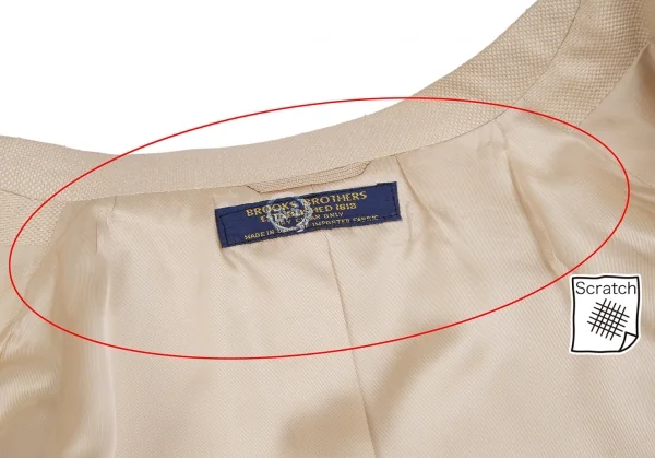 ブルックスブラザーズBrooks Brothers ピュアシルク2Bジャケット 生成りL位 K-112195_013