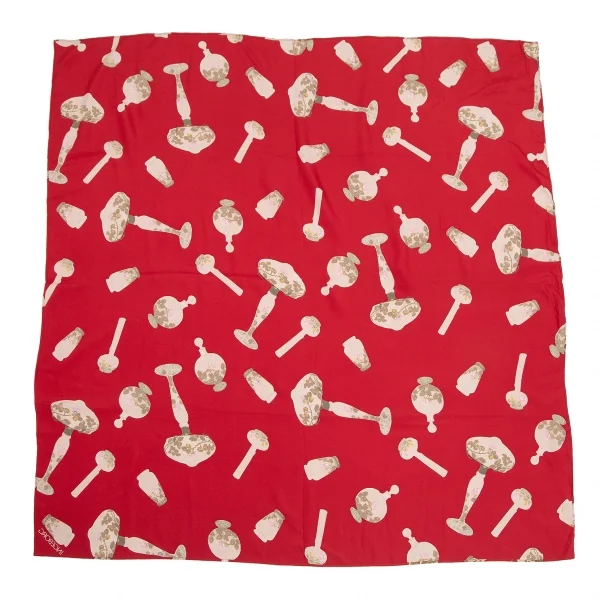 インゲボルグINGEBORG 陶器プリントスカーフ 赤 K-112207_005