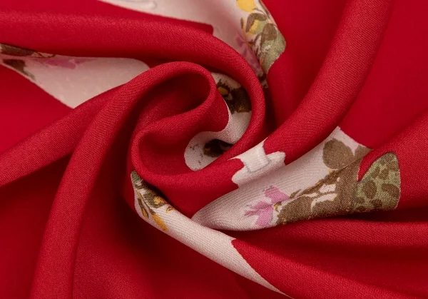 インゲボルグINGEBORG 陶器プリントスカーフ 赤 K-112207_006