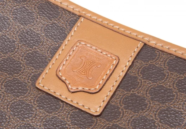 セリーヌCELINE マカダムクラッチバッグ 茶 K-112208_011