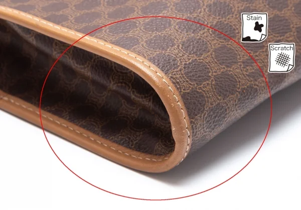 セリーヌCELINE マカダムクラッチバッグ 茶 K-112208_006