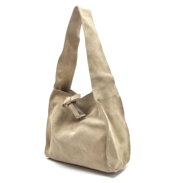 ミュウミュウMIU MIU スウェードショルダーバッグ ベージュ K-112209_001