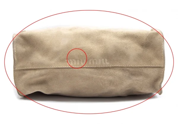 ミュウミュウMIU MIU スウェードショルダーバッグ ベージュ K-112209_006
