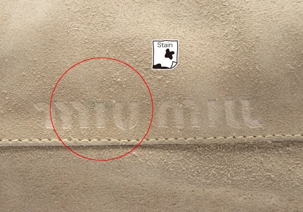 ミュウミュウMIU MIU スウェードショルダーバッグ ベージュ K-112209_007