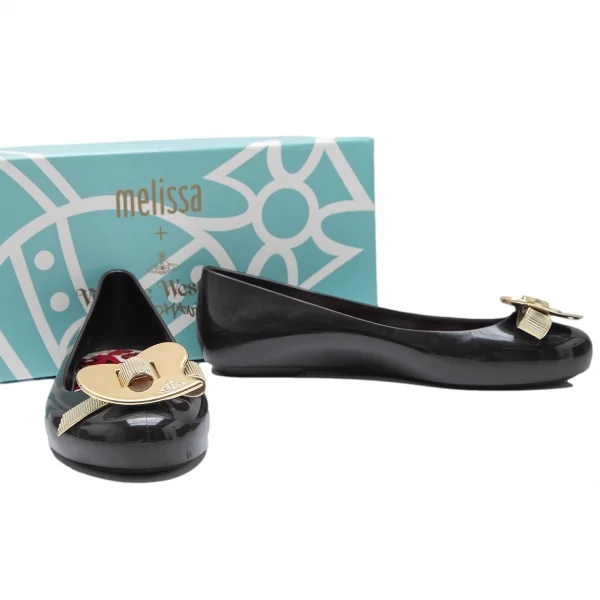 ヴィヴィアンウエストウッド アングロマニア×メリッサVivienne Westwood ANGLOMANIA×melissa メタルハートラバーパンプス 黒24 K-112215_001