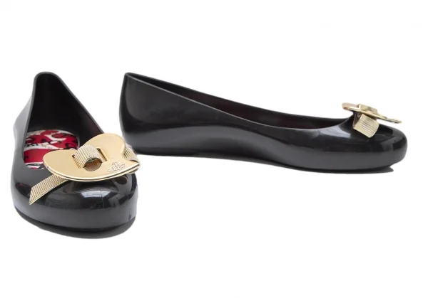 ヴィヴィアンウエストウッド アングロマニア×メリッサVivienne Westwood ANGLOMANIA×melissa メタルハートラバーパンプス 黒24 K-112215_002