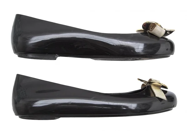 ヴィヴィアンウエストウッド アングロマニア×メリッサVivienne Westwood ANGLOMANIA×melissa メタルハートラバーパンプス 黒24 K-112215_004