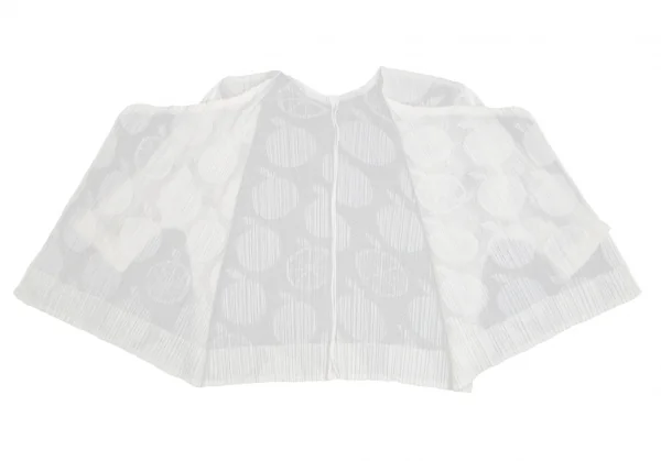 プリーツプリーズPLEATS PLEASE フルーツジャガードメッシュカーディガン 白3 K-112232_007
