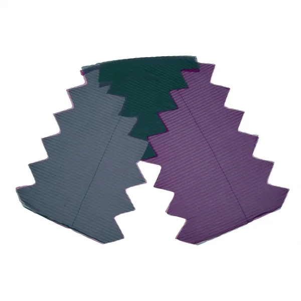 プリーツプリーズPLEATS PLEASE メッシュプリーツギザギザストール 紫緑 K-112241_002