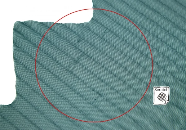 プリーツプリーズPLEATS PLEASE メッシュプリーツギザギザストール 紫緑 K-112241_005