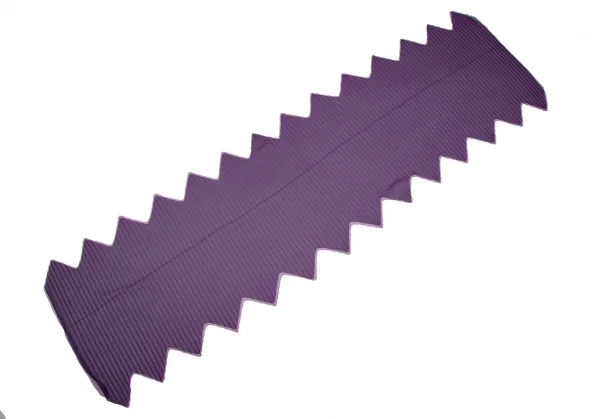 プリーツプリーズPLEATS PLEASE メッシュプリーツギザギザストール 紫緑 K-112241_006