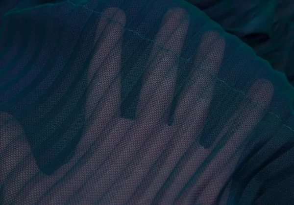 プリーツプリーズPLEATS PLEASE メッシュプリーツギザギザストール 紫緑 K-112241_009