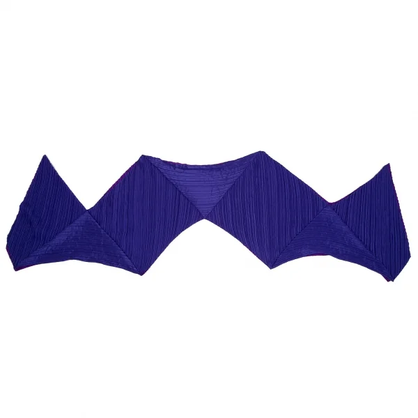 プリーツプリーズPLEATS PLEASE バイカラー変形プリーツストール 紫 K-112242_002