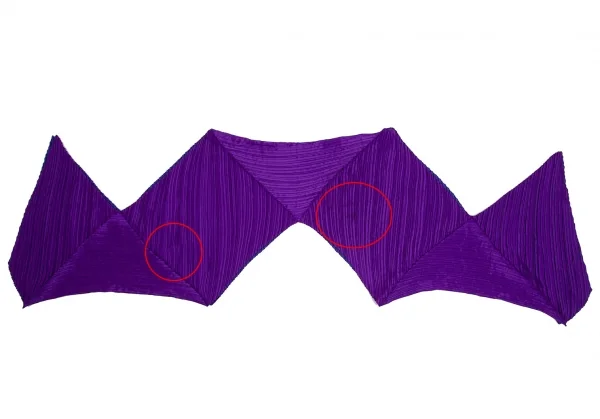 プリーツプリーズPLEATS PLEASE バイカラー変形プリーツストール 紫 K-112242_005