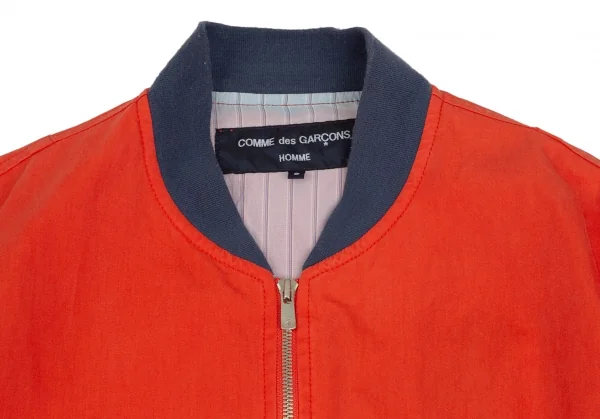 コムデギャルソン オムCOMME des GARCONS HOMME 裏ストライプコットンナイロンフライトジャケット オレンジS K-112247_002