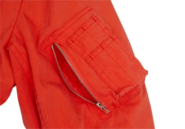 コムデギャルソン オムCOMME des GARCONS HOMME 裏ストライプコットンナイロンフライトジャケット オレンジS K-112247_006