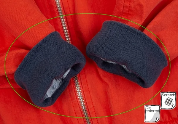 コムデギャルソン オムCOMME des GARCONS HOMME 裏ストライプコットンナイロンフライトジャケット オレンジS K-112247_008