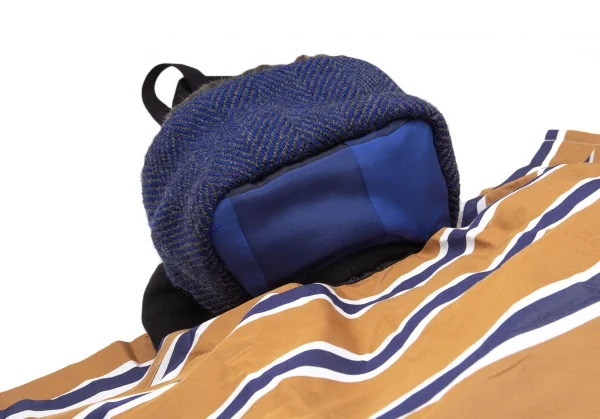 サカイsacai zantan 異素材切替ショルダーポーチエコバッグ 青他 K-112253_014