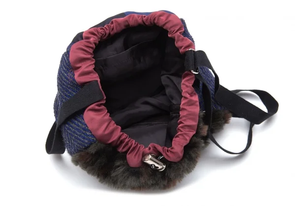 サカイsacai zantan 異素材切替ショルダーポーチエコバッグ 青他 K-112253_003