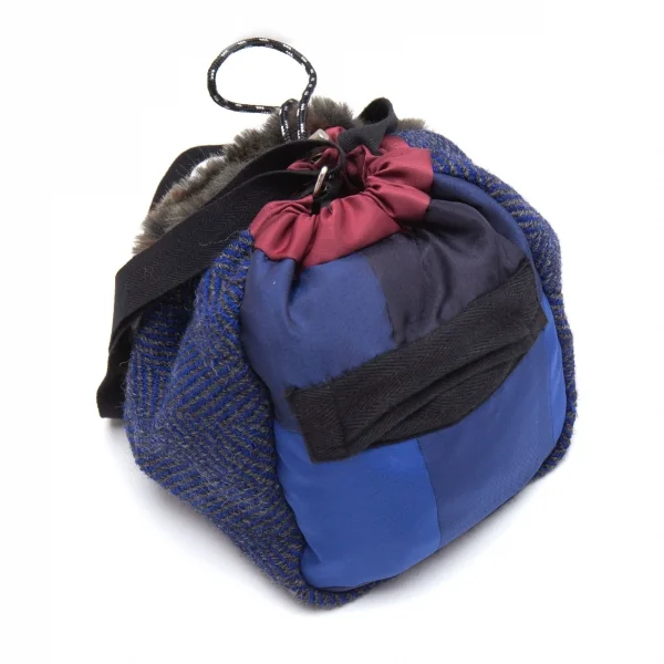 サカイsacai zantan 異素材切替ショルダーポーチエコバッグ 青他 K-112253_004