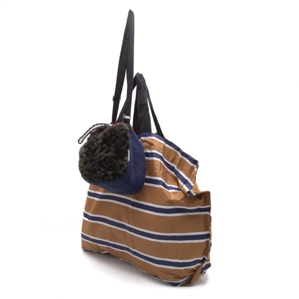 サカイsacai zantan 異素材切替ショルダーポーチエコバッグ 青他 K-112253_008