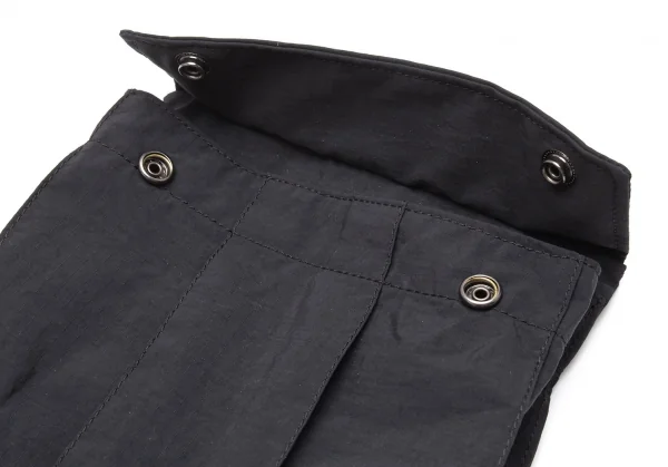 フミトガンリュウFUMITO GANRYU リップストップミリタリーポケット2WAYショルダーポーチ 黒 K-112254_011