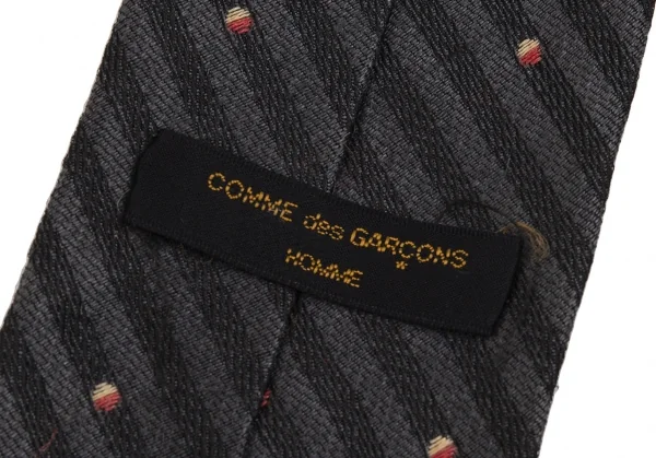 コムデギャルソン オムCOMME des GARCONS HOMME レジメタルドットネクタイ チャコール K-112261_012