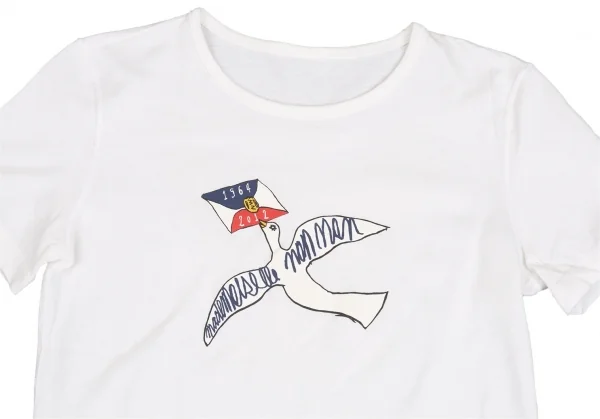 マドモアゼルノンノンMademoiselle NON NON レターアニマルプリントTシャツ 白38M K-112264_002