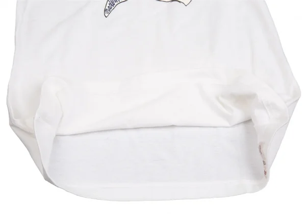 マドモアゼルノンノンMademoiselle NON NON レターアニマルプリントTシャツ 白38M K-112264_009