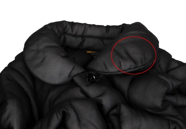 コムデギャルソンCOMME des GARCONS ギャザーデザイン中綿ジャケット 黒XS K-112276_003