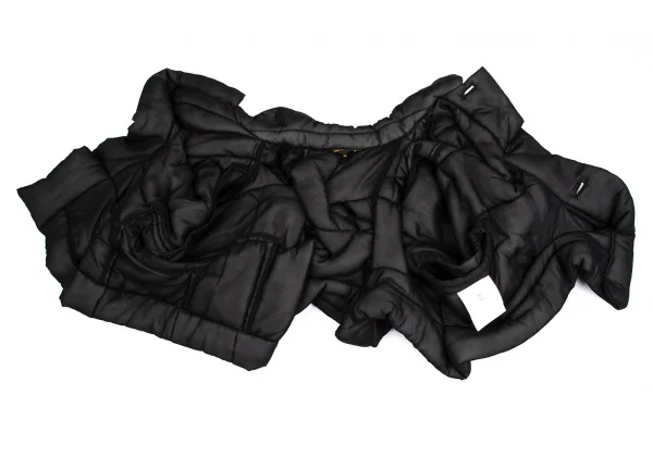 コムデギャルソンCOMME des GARCONS ギャザーデザイン中綿ジャケット 黒XS K-112276_009